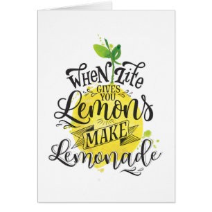 Gör det Lemonade" kortet, "när liv ger dig Hälsningskort