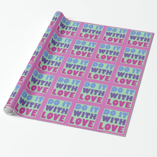 Gör det med Kärlek Giftwrap Presentpapper (Utrullad)