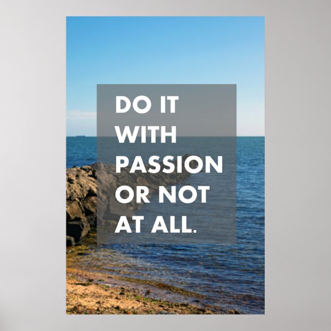 Gör det med passion eller inte alls poster (Framsidan)