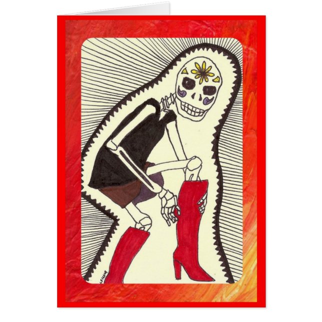 Gör det min röda kortet hälsningskort (Framsidan)