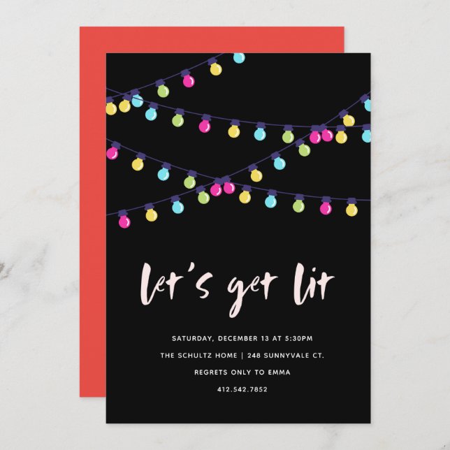 Gör det möjligt att få nya års gruppinbjudan inbjudningar (Fram/baksida)