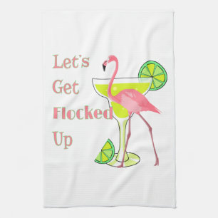 Gör det möjligt att låsa upp Flamingo Kökshandduk