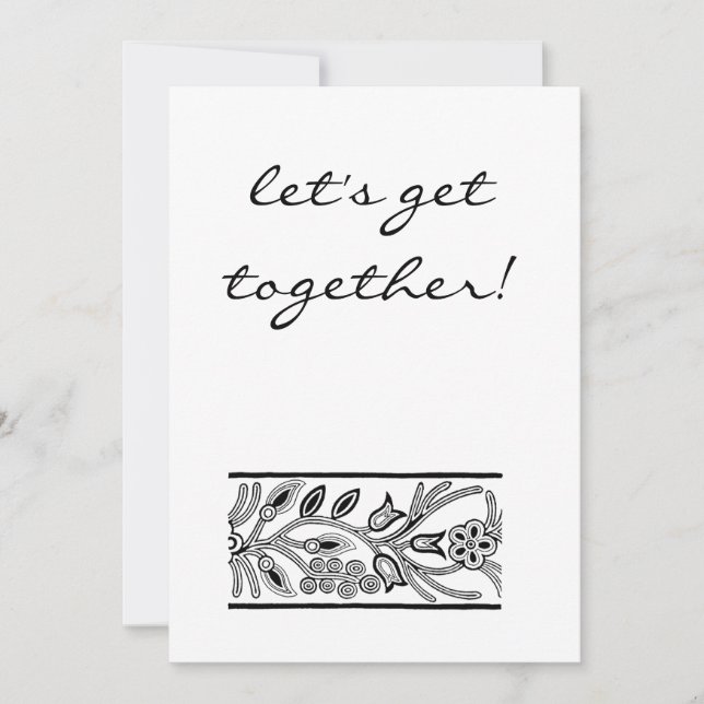 gör det möjligt att samla svart och vitt inbjudan (Framsida)