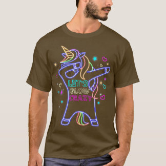 Gör det möjligt för Glow Crazy Dabbing Unicorn 80 T Shirt
