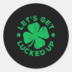 Gör det möjligt för Shirt Manar Women St patricks  Runt Klistermärke