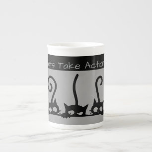 Gör det! ,Naughty Cats,Specialty Mugg Benporslin Mugg
