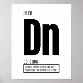 Gör det nu - grundläggande Inslag för framgång Poster