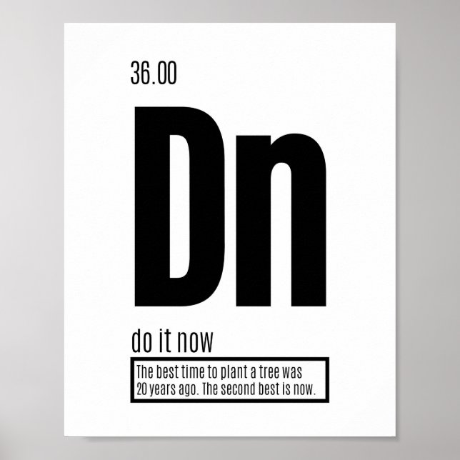 Gör det nu - grundläggande Inslag för framgång Poster (Framsidan)