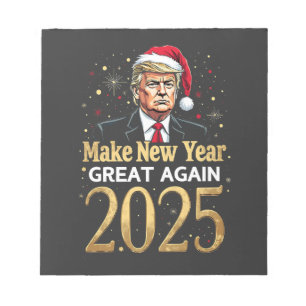 Gör det nya året Underbart igen 2025: Trumpinstall Anteckningsblock