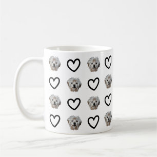 Gör det personligt! Svart hjärta husdjur foto Kaffemugg