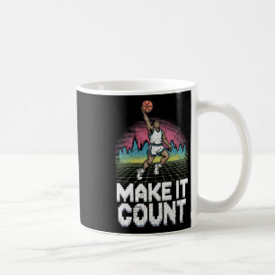 Gör Det Räkna 80-tals Stil Sketll Dunk Illustratio Kaffemugg
