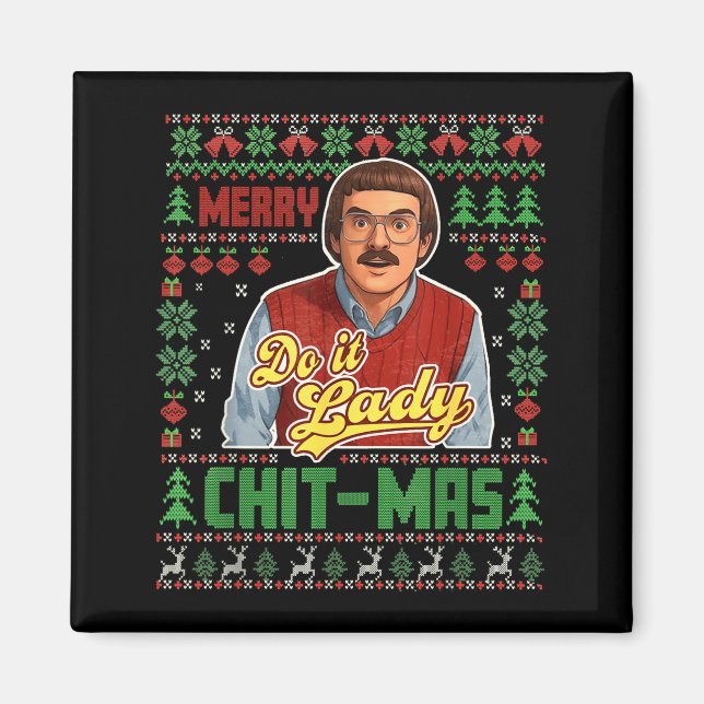 Gör det roligt Chit-mas jul  Magnet (Framsidan)