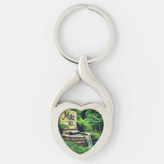 Gör det så twisted heart silverfärgad nyckelring