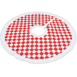 Gör-det-själv Alla färger/Vit Rutig med Vita Kante Julgransmatta Borstad Polyester