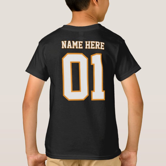 GÖR-DET-SJÄLV Anpassad design Pojklag Nummer T Shirt (Baksida)