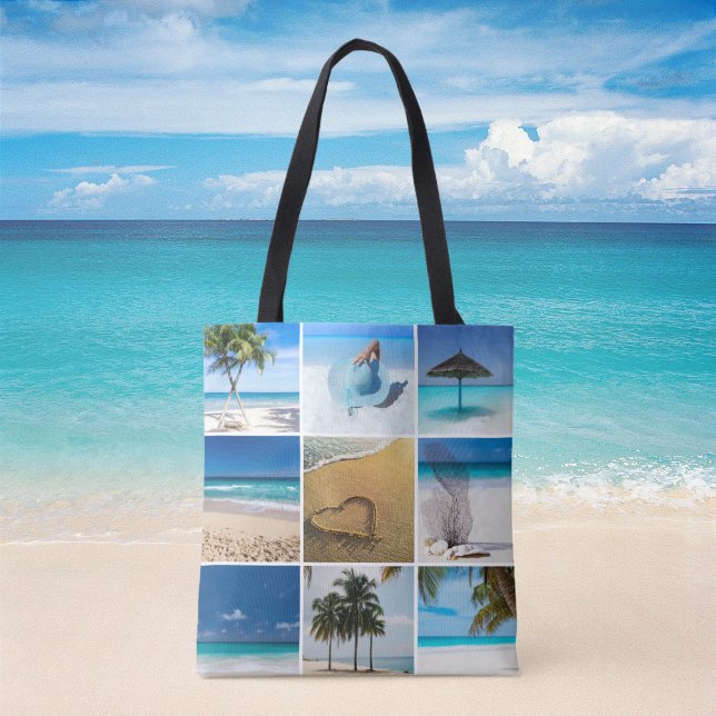 Gör-det-själv anpassad fotokollage tygkasse (DIY Custom Photo Collage Tote Bag)