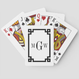 Gör-det-själv Bakgrund Grekisk Nyckel Svart Ram #2 Casinokort