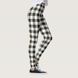 Gör-det-själv-bakgrund - svart vit Tartan-rutig mö Leggings