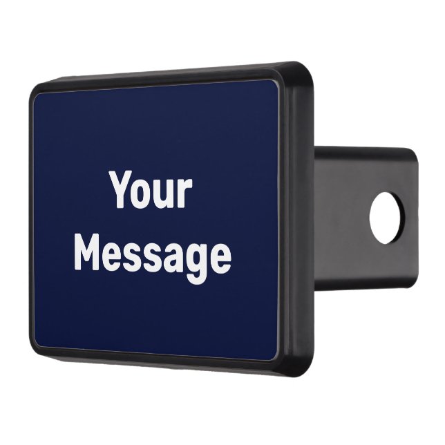 Gör det själv Blå och vitt din meddelandetext Dragkroksskydd (Vänster)