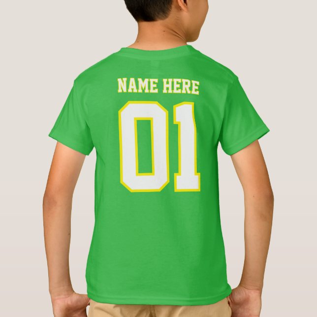 GÖR-DET-SJÄLV DIY Anpassad design Pojklag Nummer T Shirt (Baksida)