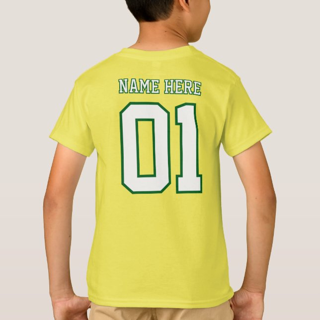 GÖR-DET-SJÄLV DIY Anpassad design Pojklag Nummer T Shirt (Baksida)