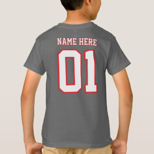 GÖR-DET-SJÄLV DIY Anpassad design Pojklag Nummer T Shirt