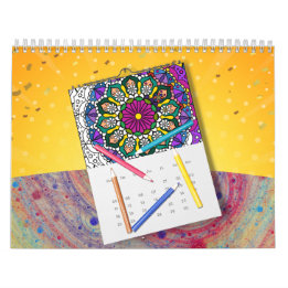 Gör-det-själv-färgning Mandala-kontur Konst Kalender