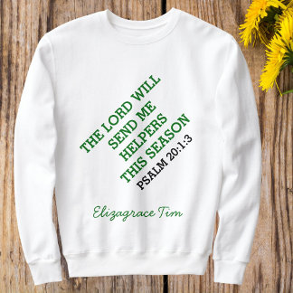 Gör-det-själv grön och vit kristen vinterkyrkodräk t shirt