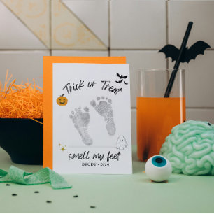 Gör-det-själv Halloween fotavtryck skylt Babys för