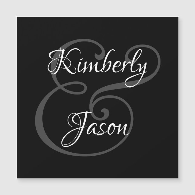 Gör-det-själv Hans & Hennes Namnskylt, Vit & Grå p (Framsida)