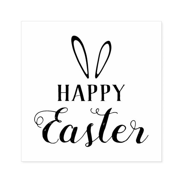 Gör-det-själv påskstämpling. Glad påsk. Stämpel (Tryck)