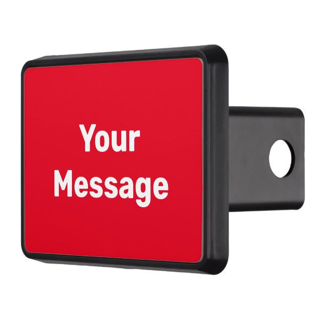 Gör det själv Rött och vitt din meddelandetext Dragkroksskydd (Vänster)