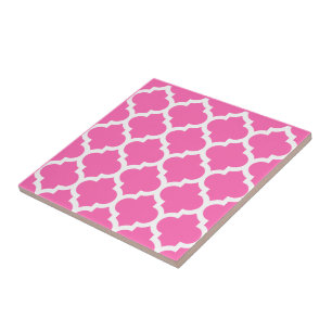 Gör-det-själv vit marockansk quatrefoil-mönster #5 kakelplatta