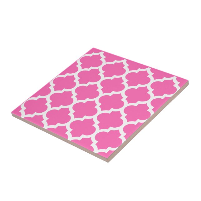 Gör-det-själv vit marockansk quatrefoil-mönster #5 kakelplatta (Sidan)