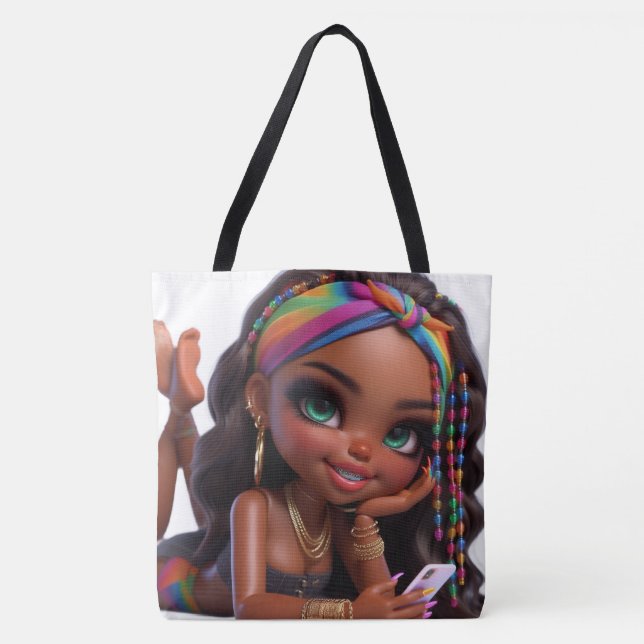 Gör Det Skedda CHIBI DOCKA  Tygkasse (Framsida)