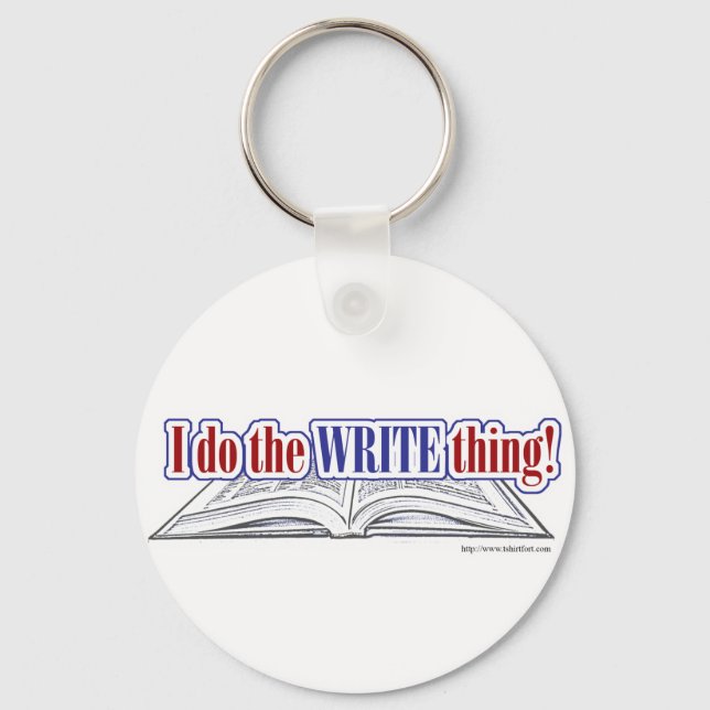 Gör det Skriva författarPridet Sak Påstående Nyckelring (Framsida)