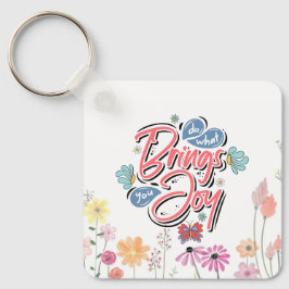 Gör det som ger dig Joy Blommigt och Butterfly-cit Nyckelring