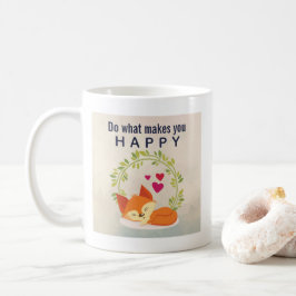 Gör det som gör att du Lycklig sömnfox med öron Kaffemugg