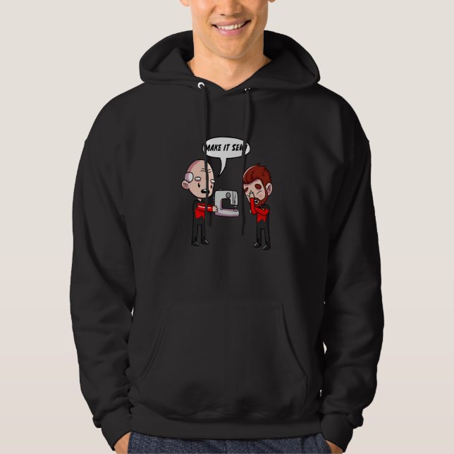 Gör det sy  Quilter symaskin älskar Hoodie (Framsida)