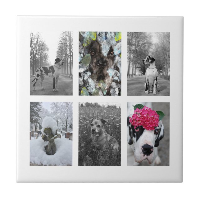 Gör det till dig Great dane Kakelplatta (Framsidan)