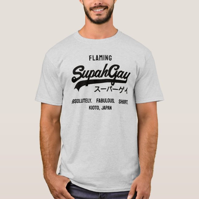 Gör det till din egen SupahGay T-Shirt (Framsida)