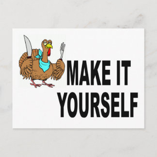 Gör det till din egen Thanksgiving-vykortsinbjudan Inbjudan Vykort