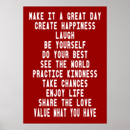 Gör det till en Underbar dag inspirerande Poster