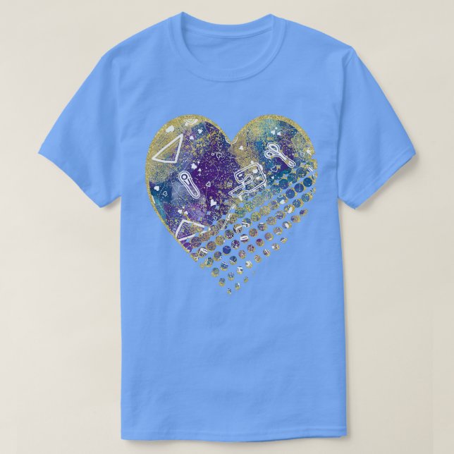 Gör det till Lila och Guld Galaxy T Shirt (Design framsida)