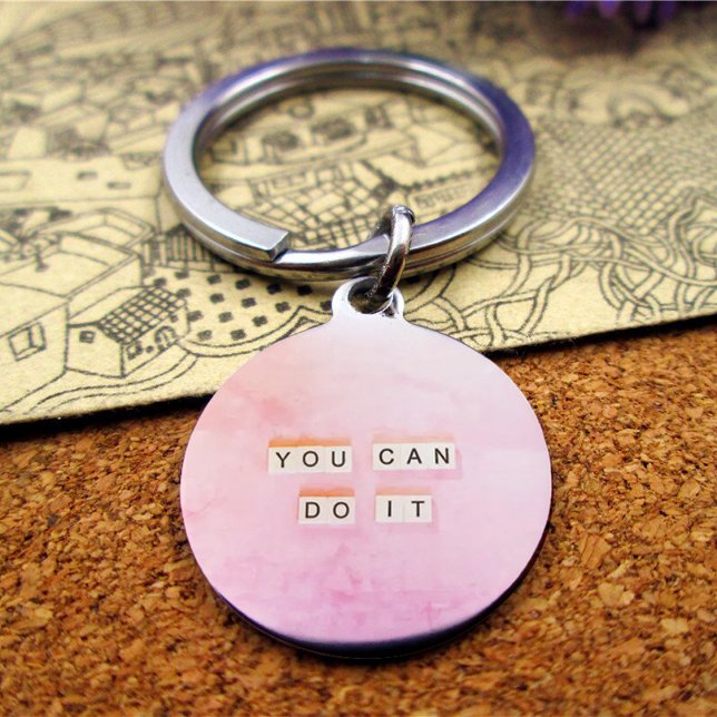 Gör det till nyckelkedjan rosa text. nyckelring (Do it pink text keychain. Keychain)