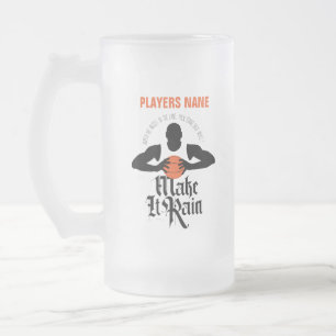 Gör det till regn (basketboll), frostat glasöl Mug Ölglas