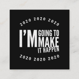 Gör det till svartvitt för offertrörelser fyrkantigt visitkort