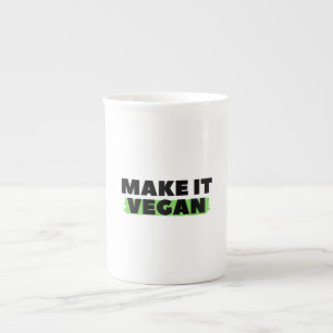 Gör det till Vegan Benporslin Mugg