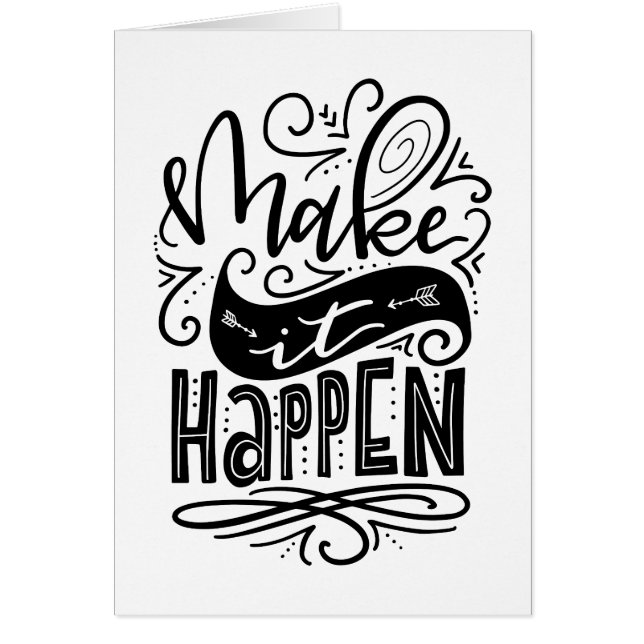 Gör det till verklighet hälsningskort (Framsidan)