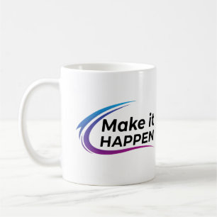 Gör det till verklighet kaffemugg